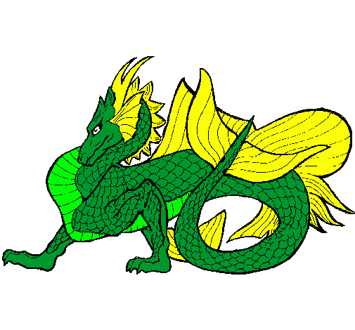 Dibujo Dragón de mar pintado por juan2310