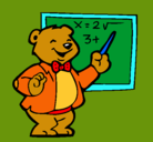 Dibujo Profesor oso pintado por MAESTRO
