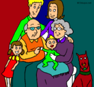 Dibujo Familia pintado por msjh