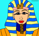 Dibujo Tutankamon pintado por alanna 