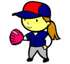 Dibujo Jugadora de béisbol pintado por keidy