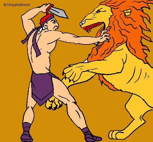 Gladiador contra león