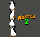 Dibujo Madagascar 2 Pingüinos pintado por CHIARA 