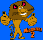 Dibujo Madagascar 2 Alex pintado por ElGabo