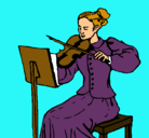 Dibujo Dama violinista pintado por Leilani