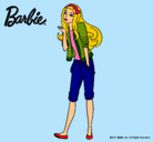 Dibujo Barbie con look casual pintado por valita