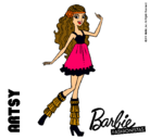 Dibujo Barbie Fashionista 1 pintado por Laida