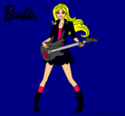 Dibujo Barbie guitarrista pintado por isalove26
