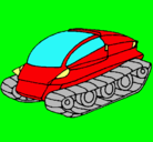 Dibujo Nave tanque pintado por tractor