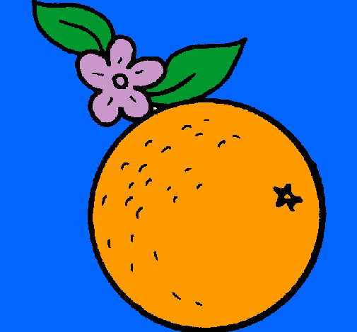 Dibujo naranja pintado por meli3003