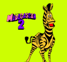 Dibujo Madagascar 2 Marty pintado por JIRAFA
