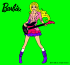 Dibujo Barbie guitarrista pintado por pricesita