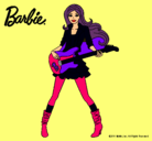 Dibujo Barbie guitarrista pintado por yesicaaa