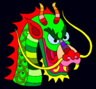 Dibujo Cabeza de dragón pintado por Kaska