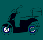 Dibujo Ciclomotor pintado por bona