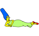 Dibujo Marge pintado por marge