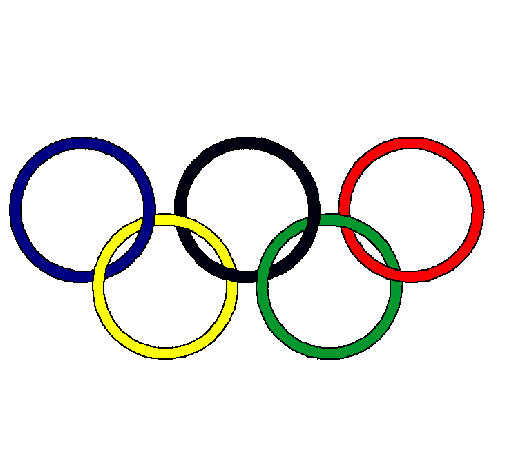Dibujo Anillas de los juegos olimpícos pintado por mijael