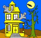 Dibujo Casa fantansma pintado por giarella