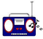 Dibujo Radio cassette 2 pintado por melisssssssa