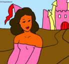 Dibujo Princesa y castillo pintado por FABIANA2011