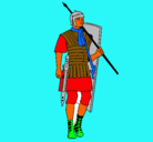 Dibujo Soldado romano pintado por billy