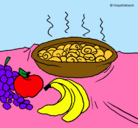 Dibujo Fruta y caracoles a la cazuela pintado por briseidy