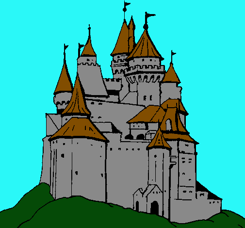 Dibujo Castillo medieval pintado por Master