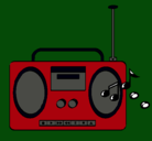 Dibujo Radio cassette 2 pintado por vetepalamier