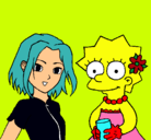 Dibujo Sakura y Lisa pintado por MMMMAALLLLLE