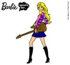 Dibujo Barbie la rockera pintado por kalea