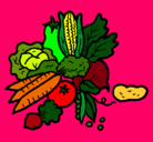 Dibujo verduras pintado por ayesch