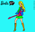 Dibujo Barbie la rockera pintado por milki