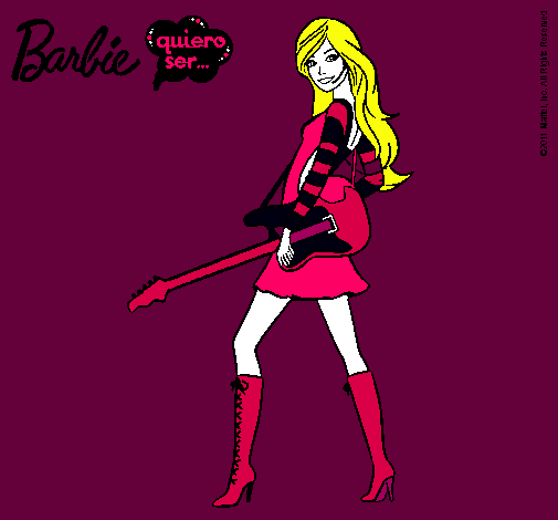 Dibujo Barbie la rockera pintado por adylenne
