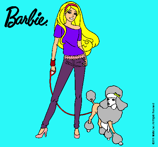 Dibujo Barbie con look moderno pintado por Gemitaber