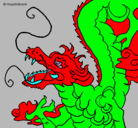 Dibujo Dragón japonés pintado por 1199
