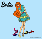 Dibujo Barbie y su colección de zapatos pintado por Laly12