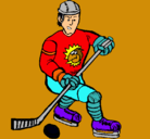 Dibujo Jugador de hockey sobre hielo pintado por emat