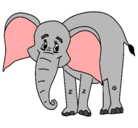 Dibujo Elefante feliz pintado por ertyuiop