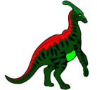 Dibujo Parasaurolofus con rayas pintado por parasaurio