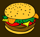 Dibujo Hamburguesa completa pintado por Lore_97