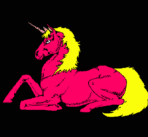 Dibujo Unicornio sentado pintado por Gemitaber