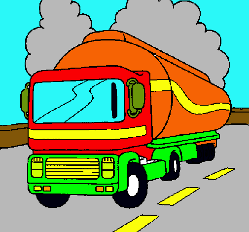 Dibujo Camión cisterna pintado por ALE2004