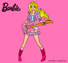 Dibujo Barbie guitarrista pintado por aridna