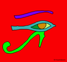 Dibujo Ojo Horus pintado por ludli