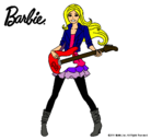 Dibujo Barbie guitarrista pintado por lolooo