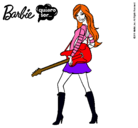 Dibujo Barbie la rockera pintado por eveline