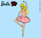 Dibujo Barbie bailarina de ballet pintado por dedede
