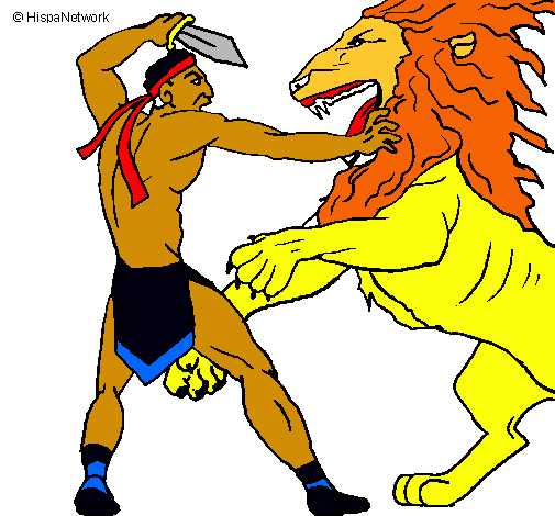 Gladiador contra león