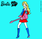 Dibujo Barbie la rockera pintado por faccebok