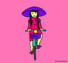 Dibujo China en bicicleta pintado por vgcghcgfx